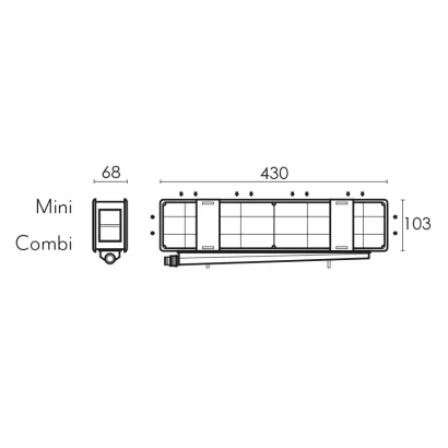 Cassetta scarico condensa mini combi plus con singolo scarico laterale