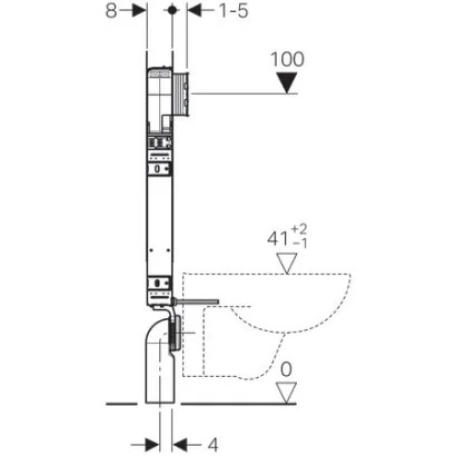 Cassetta incasso Geberit SIGMA8 a due volumi di risciacquo con modulo COMBIFIX